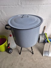 sehr großer Emaille KOCHTOPF