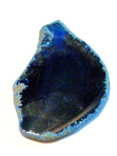 Achatscheibe dunkelblau