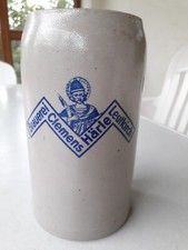Ton-Bierkrug 1L, Brauerei Clemens Härle Leutkirch, um 1950/60, Allgäu, Schwaben