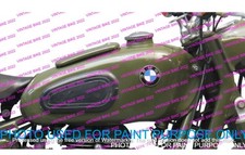 BMW R26 1956-60 R27 1960-1966 MILITARY GREEN STEEL GAS FUEL PETROL TANK / COM...