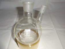 Zweihalskolben 1000 ml Destille  NEU Laborglas Laboreinrichtung Laborzubehör 