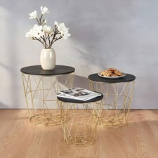 3er Set Beistelltisch Metall