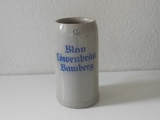 alter 1 L Bierkrug Blau Löwenbräu Bamberg 