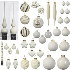 Christbaumschmuck Glas Weihnachtsbaumschmuck Christbaumkugeln elfenbein ivory
