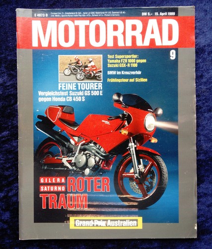 Das motorrad 1989 gilera - motorrad, 9/1989,