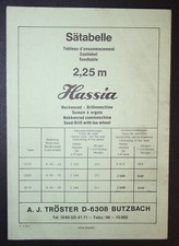 Landwirtschaft: Hassia - Sätabelle 2,25 m/A.J. Tröster/Nockenrad - Drillmaschine