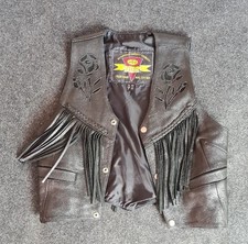 Damen Leder-Fransen-Weste „Held“ Gr. 38