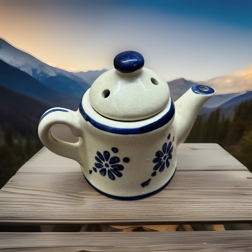 Kleine steingut teekanne blau - kleine,