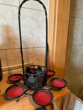 Wein -  Flaschenkorb - Flaschenträger - Weingläserständer Schmiedeeisen: RARITÄT