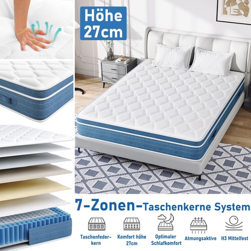 Matratze 27cm 160x200 - 27cm, 90-160x200