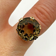 Rauchquarz Ring 9 kt Gold