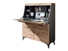 Sekretär SANTORIN in graphit / Artisan Eiche, Soft-Close, (BxHxT) 98x124x42 cm