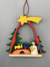 Sternenbogen Engel Christian Ulbricht Erzgebirge Holz Figur Christbaumschmuck