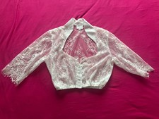 Astrid Söll Dirndl-Bluse / Trachten Bluse • Größe 32 (passt 34) • Spitze • Weiß