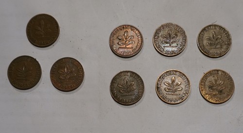 2pfennig münzen zur zeit - zur, dm-zeit