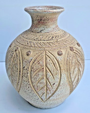 Terra Cotta Carved Art Vase
