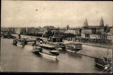 Postkarte AK sw Mainz vom Rhein gesehen Verlag König 1909 gelaufen 1911 Foto