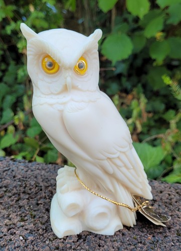 Eulenfigur aus alabaster - eulenfigur,