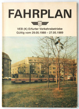 Buskursbuch - Straßenbahn - Fahrplan Erfurter Verkehrsbetriebe 1988/89