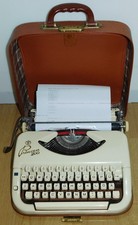 Princess 200 Schreibmaschine DE Typenhebel Vintage weiß beige 1950er 50er