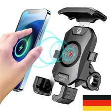 360° 15W Qi Handy Halterung Motorrad Halter mit Induktive Ladefunktion universal