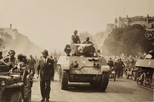 Altes foto befreiung von paris - befreiung,