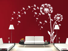 Wandtattoo Wandaufkleber- Blume, Pusteblume mit Pollenflug, Löwenzahn, Farbwahl