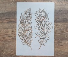 Schablonen 2 Federn Ornament