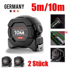 2 Stück 5M 10M Maßband - Rollmaßband Messband Bandmaß Rollmeter Rücklauf