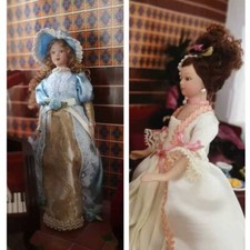 Maßstab 1:12 Puppenhaus Miniatur Keramikpuppe Vintage Prinzessin Mädchenfigur