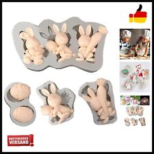 4-teilig Hase Silikonform Backform, Kuchenform Ostern Silikonform, Osterei Si...