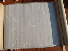 60er Jahre Tapeten, beige feine Linien auf warm grauem Grund, 1 Rolle von 3