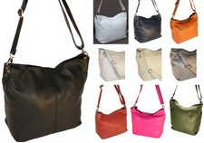 HANDTASCHE Leder Tasche ECHT Italy Ledertasche Beutel XL Farben IT BAG H/M-5