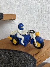 Spielzeug Motorrad Polizei Vintage Police Bike Kunststoff Fahrerfigur