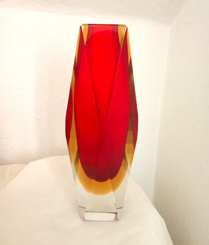 Fazitierte große glas vase - fazitierte,