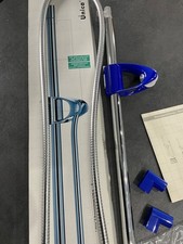 Hansgrohe Unica’ D Brausestange mit Schlauch in Chrom-BLau , 90er Jahre