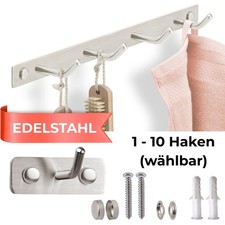 Hakenleiste Edelstahl Garderobenhaken Kleiderhaken Wandgarderobe 1-10 Wandhaken