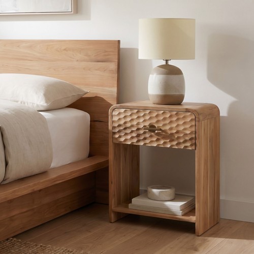 Nachttisch 54cm massivholz - nachttisch,
