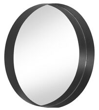Wandspiegel Abrista Spiegel Ø 61 cm Flurspiegel mit Rahmen aus Metall in schwarz