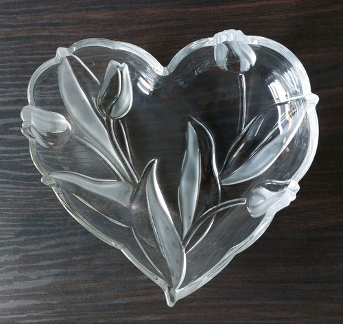 Glasschale herzform mit - glasschale,,