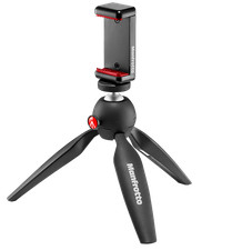 MANFROTTO Pixi Mini Stativ mit Smartphone Klemme, Schwarz #A1