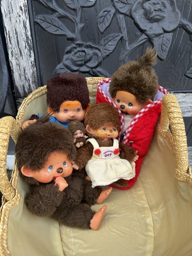 Monchichi vintage 1974 family - monchichi-vintage,