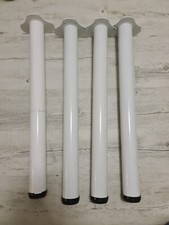 ⚪️4 Tischbeine Metall rund Weiß 70cm hoch 6 cm Durchmesser gebraucht guter Zust.