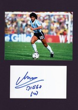Diego Maradona+ -  seltenes original Autogramm - "WELTFUSSBALLER"