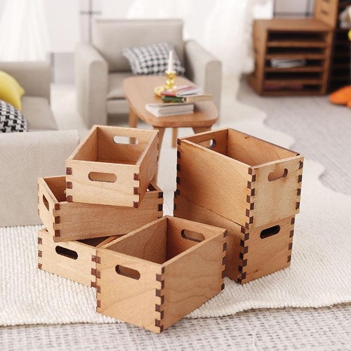 Puppen haus mini - puppen, haus-mini-holzkorb