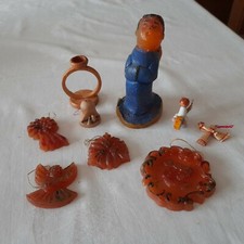 Weihnachten - Wachsanhänger, Wachsengel + teilw. alte Weihnachtsartikel