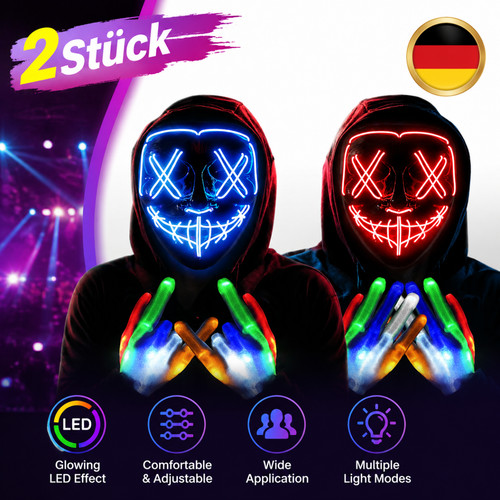 Led purge maske halloween - maske,