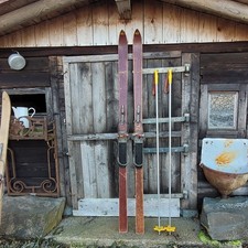 Original alte Ski Schi Holzski