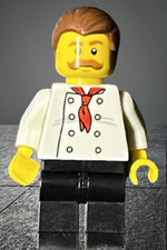 Lego® Minifigur cty0711, Town City, Pizza Van Chef Pizzalieferdienst Koch kochen