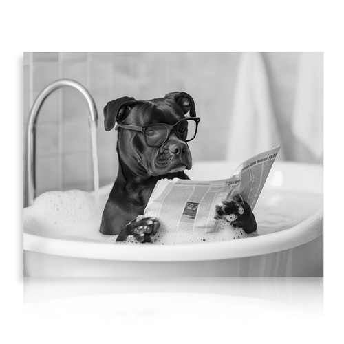 Lustiger hund mit zeitung - hund,